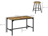 Five-Piece Industrial-Style Bar Table Set - Brown/Black T3398P341455