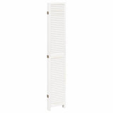 Room Divider 5 Panels White Solid Wood Paulownia 358840