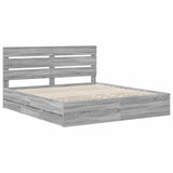Bed Frame with Drawer Grey Sonoma 180 x 200 cm Engineer Wood 3411817