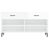 Shoe Bench High Gloss White 102x35x55 cm Engineered Wood 829758