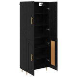 Highboard Black Oak 69.5 x 34 x 180 cm Engineered Wood 3416254
