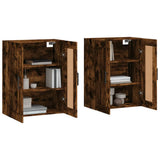 Wall Mounted Cabinets 2 pcs Smoked Oak Engineered Wood 3198046