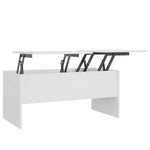 Coffee Table White 102x50.5x46.5 cm Engineered Wood 809719