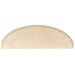 Stair Mats 10 pcs 65x21x4 cm Cream Half Round Large 149807