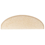 Stair Mats 10 pcs 65x21x4 cm Cream Half Round Large 149807