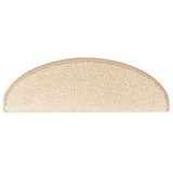 Stair Mats 10 pcs 65x21x4 cm Cream Half Round Large 149807