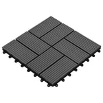 ZNTS 22 pcs Decking Tiles 30x30 cm 2 sqm WPC Grey 277807