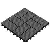 ZNTS 22 pcs Decking Tiles 30x30 cm 2 sqm WPC Grey 277807