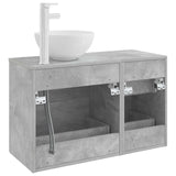 Bathroom Furniture Set 2 pcs Concrete Grey Engineered Wood 3403955