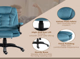 Massage Recliner Chair Heated Office Chair with Six Massage Points Velvet-Feel Fabric 360&deg Swivel T3398P328198