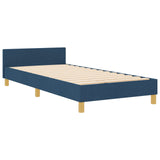 ZNTS Bed Frame in Blue, 80x200 cm, Fabric 3344689