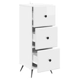 Drawer Cabinet High Gloss White 33 x 34.5 x 90 cm 895539