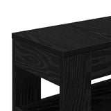 Bathroom Furniture Set with Wheel Black Oak 65 x 23 x 87 cm 869072