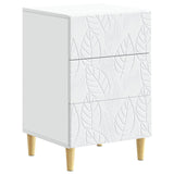 Bedside Table White 43 x 39.5 x 66.5 cm Engineered Wood 895015