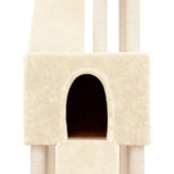 Cat Tree with Sisal Scratching Posts Cream 190 cm 171648