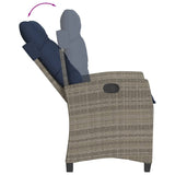 7 Piece Garden Dining Set with Cushions Grey Poly Rattan 3212868