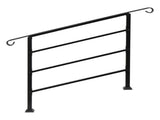 Handrails for Outdoor Steps, Wrought Iron Handrail Fits 1 to 4 Steps, Transitional Handrail with 64898566