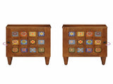 Bedside Cabinet 2 pcs Brown 40 x 33 x 46 cm Solid Mango Wood 4018221