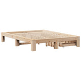 Bed Frame without Mattress 150x200 cm King Size Solid Wood Pine 3308996