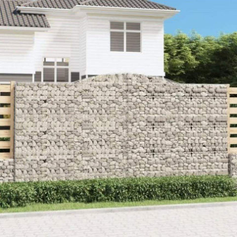 Arched Gabion Basket 400x50x200/220 cm Galvanised Iron 153540