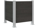Garbage Bin Fence Grey 85 x 85 x 115 cm Aluminium and WPC 42039184