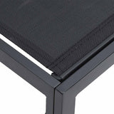 Garden Sofa Set with Cushion Black Aluminium 3378923