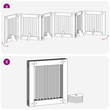 Foldable Dog Gate with Stands 6 pcs Grey Sonoma 482 cm 892088