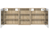 Bathroom Cabinet Set 3 pcs 110 x 10.5 x 60.5 cm Engineered wood 3403714