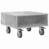 Side Table with Wheels Concrete Grey 50.5 x 50 x 30 cm 891027