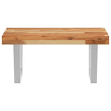 Basin Shelf Wall Mounted Steel and Solid Wood Acacia 3302774