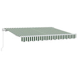 Retractable Awning Green 250 x 200 cm Fabric 3329471