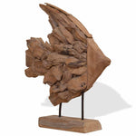 ZNTS Fish Sculpture Teak 40x12x57 cm 244565