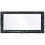 243682 Wall Mirror Baroque Style 100x50 cm Black