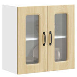 Kitchen Wall Cabinet with Glass Door Kalmar Sonoma Oak Engineered Wood 853670