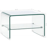 ZNTS Coffee Table Clear 50x45x33 cm Tempered Glass 284744