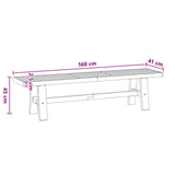 Dining Bench NOAIN 160 x 41 x 45 cm Solid Pine Wood Natural 42020919