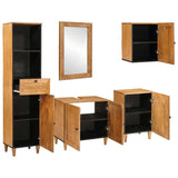 Bathroom Furniture Set with Drawer 5 pcs Brown Engineered Wood 3310069