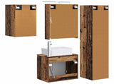 Bathroom Cabinet Set 5 pcs Old Wood 50 x 14.5 x 70 cm 3407317