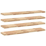 Floating Shelves 4 pcs 120x30x4 cm Untreated Solid Wood Acacia 3279462