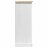 Bedside Table Corona White 53 x 39 x 103 cm Solid Pine Wood 42021191