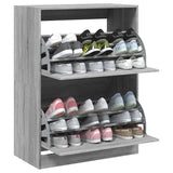 Shoe Cabinet with 2 Flip-Drawers Grey Sonoma 80x42x108 cm 3214404
