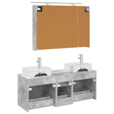Bathroom Furniture Set 4 pcs Concrete Grey 3406818