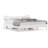 Bed Frame without Mattress White 160x200 cm Solid Wood Pine 3328227