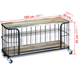 TV Cabinet Solid Mango Wood 100x40x45 cm 243301