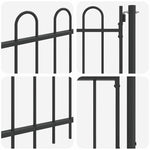 Fence Gate Grey 100 x 75 cm Powder coated steel 42008866