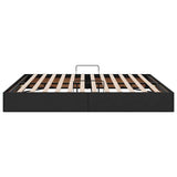 Storage Bed with Mattress Black 160 x 200 cm Fabric 3370024