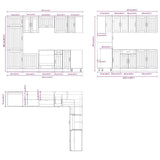 14 Piece Kitchen Cabinet Set Lucca Concrete Grey Engineered Wood 3314985