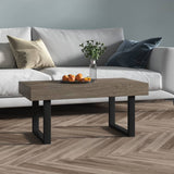 Coffee Table Grey and Black 90x45x40 cm MDF and Iron 286101
