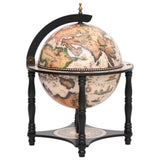 Globe Bar Wine Stand Black Solid Wood Eucalyptus 343474