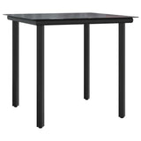 3 Piece Garden Dining Set with Cushions Grey Poly Rattan 3213617